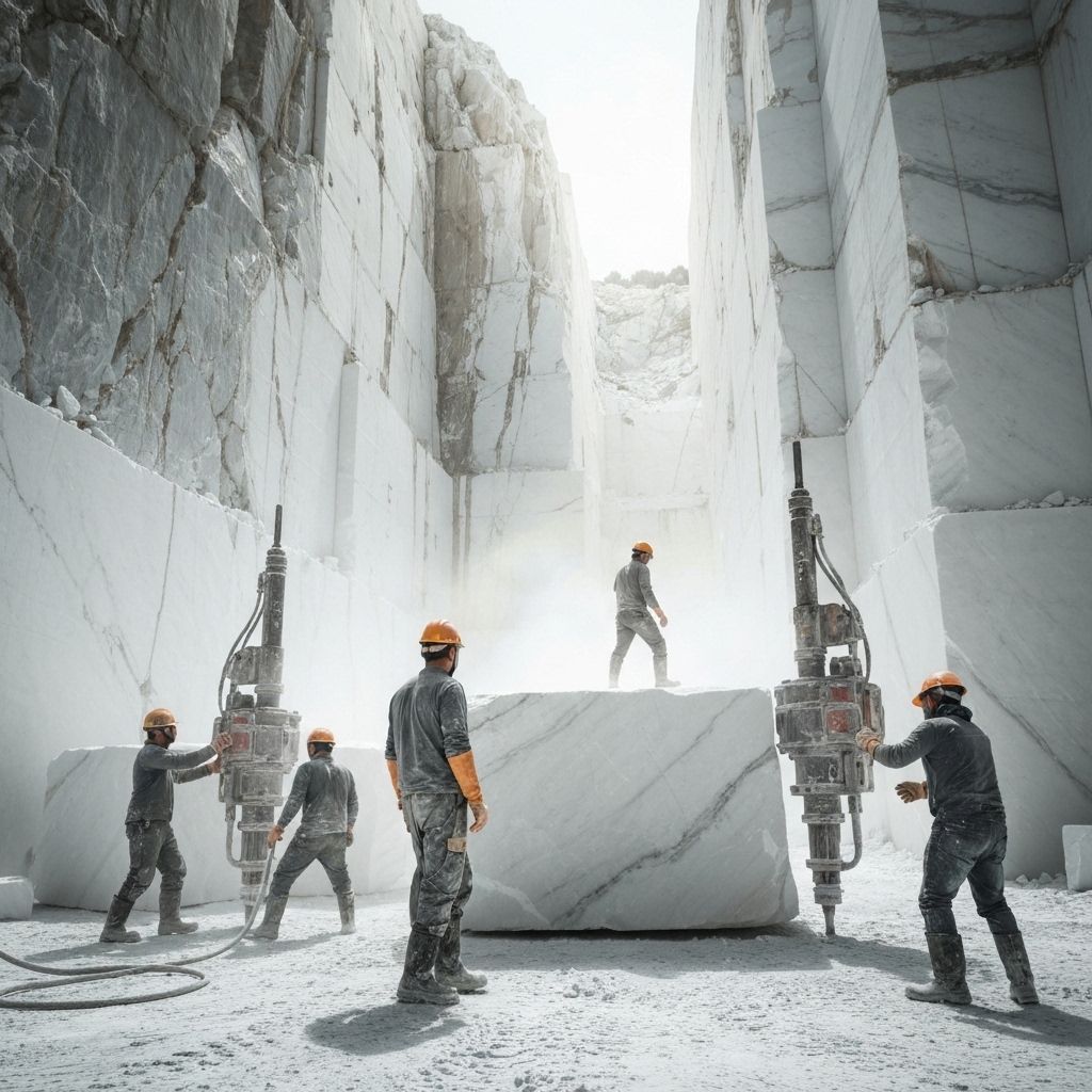 Marble quarry operations